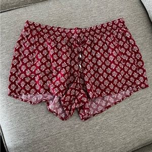 Red and White Lightweight Shorts